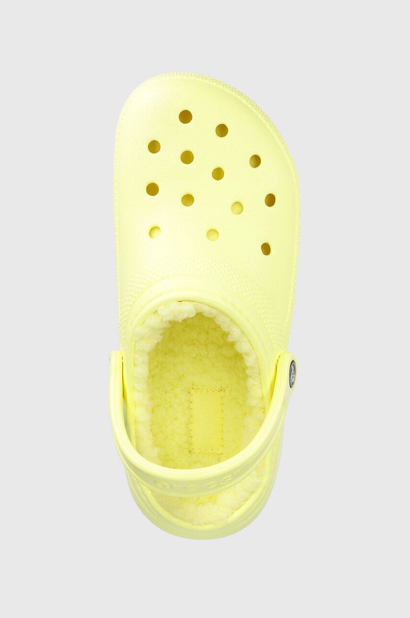 Crocs sliders Classic Lined Clog yellow color buy on PRM
