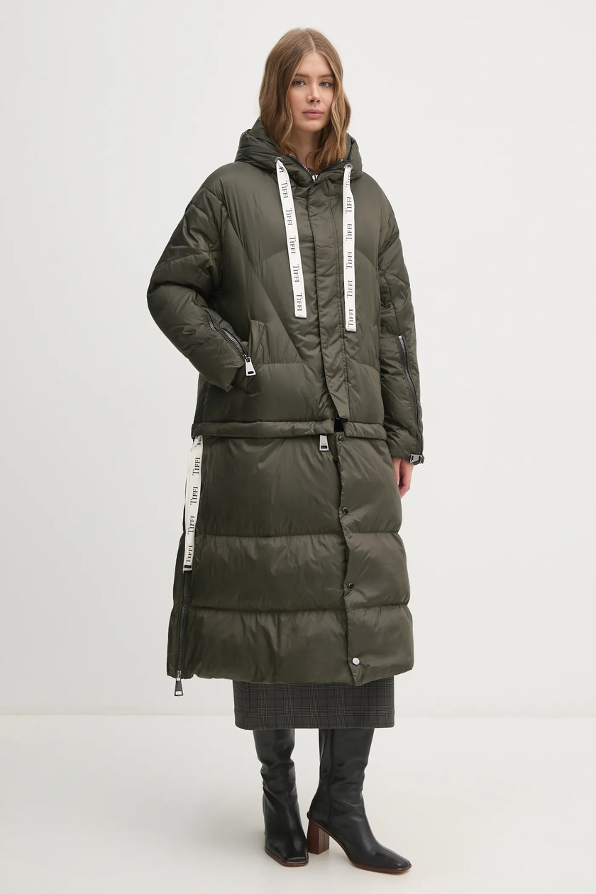 ふゆ様　御予約分　クリーム&マスク　2点 Tiffi Kurtka damska kolor zielony zimowa | Answear.com