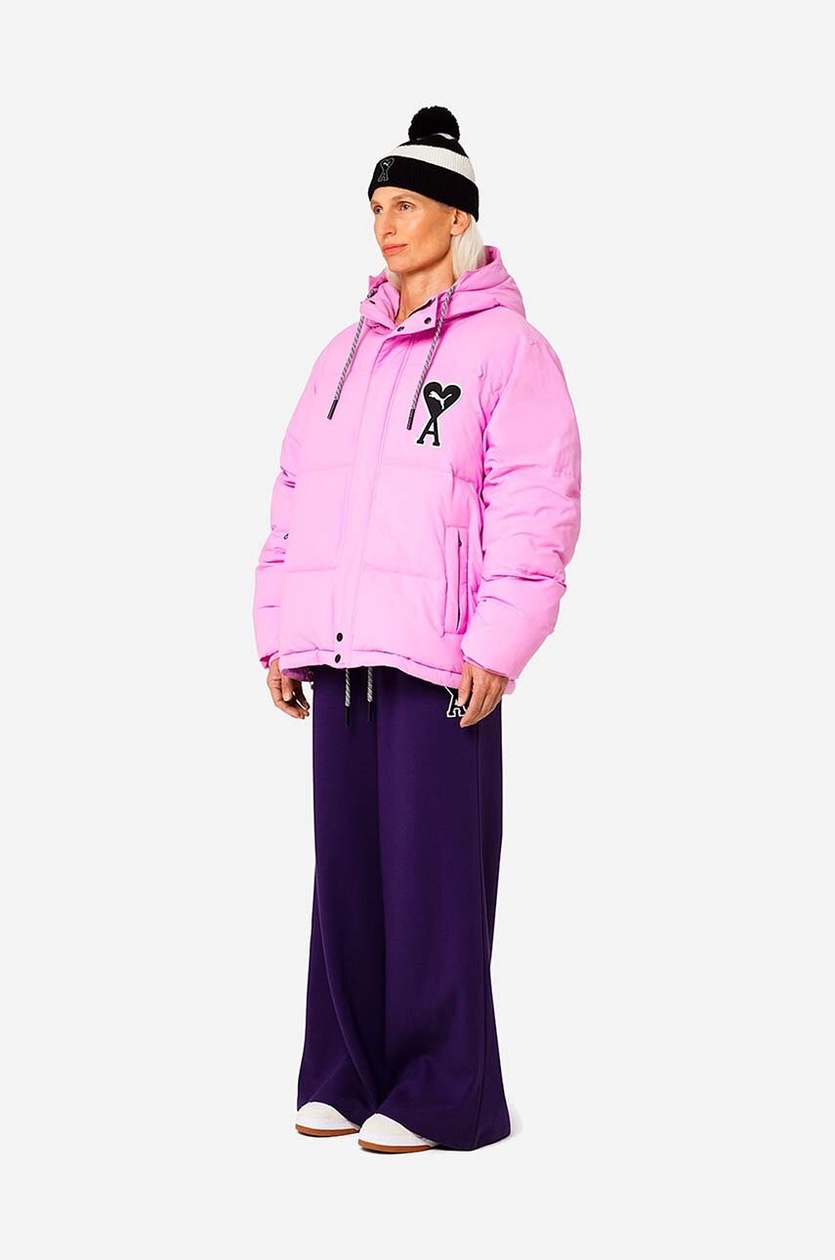 Puma jacket x AMI Puffer Jacket women's pink color at PRM US