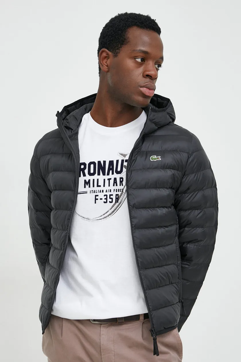 Lacoste puffer shop jacket black