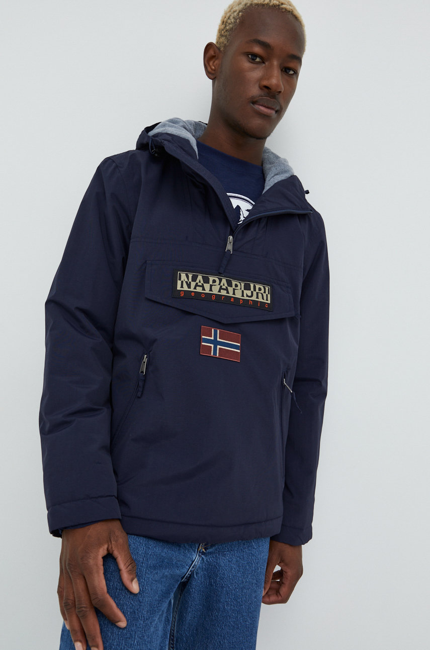 Napapijri jacket men's navy blue color at PRM US Napapijri jacket men's navy blue color at PRM US