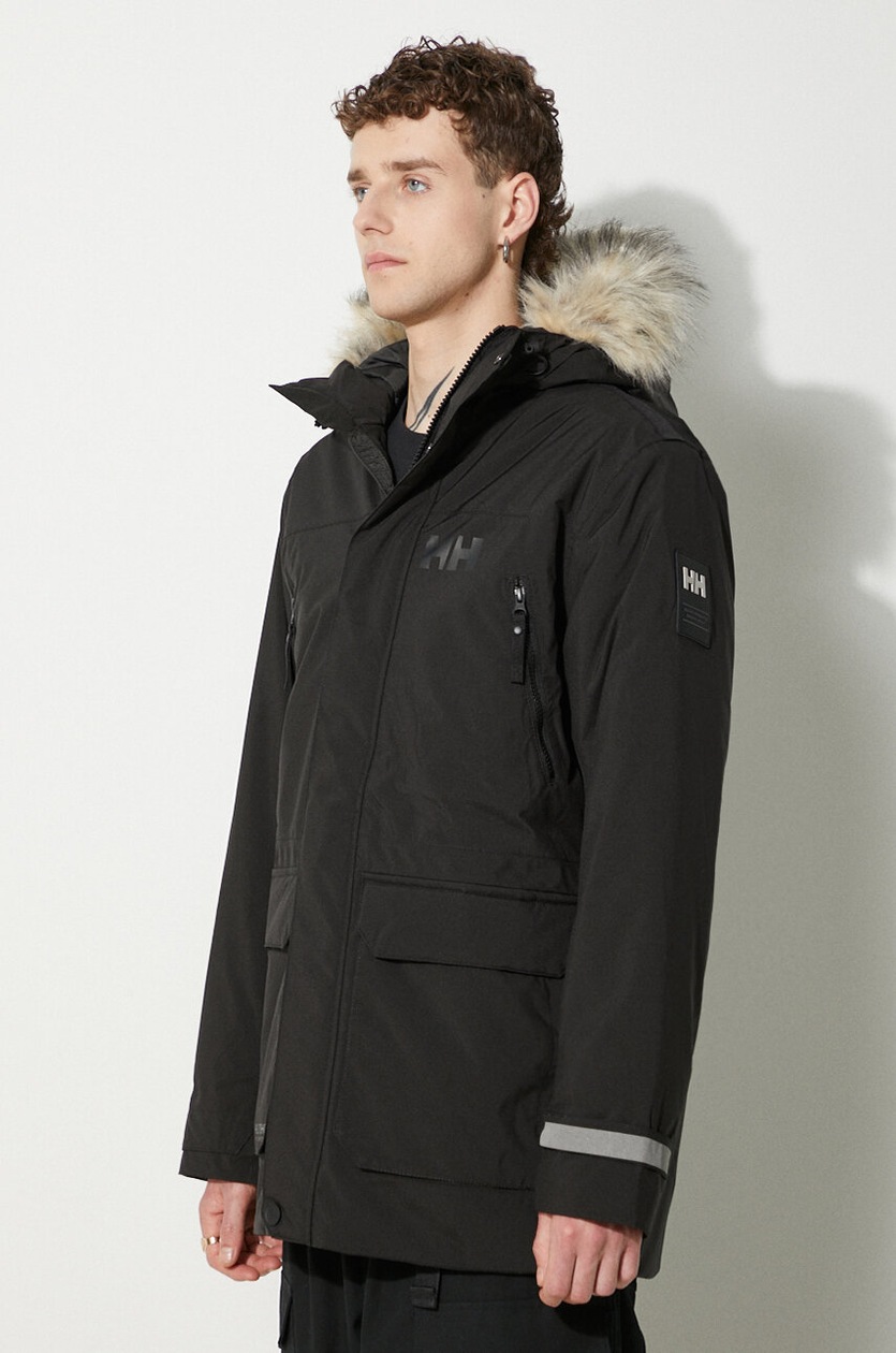 Helly Hansen jacket REINE PARKA men's black color 53630 at PRM US