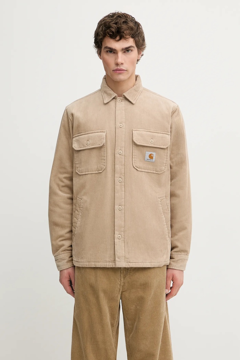 Carhartt WIP jacket Whitsome Shirt Jac men's beige color at PRM US