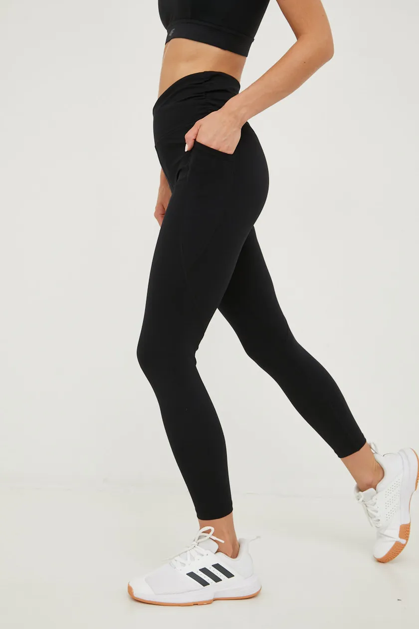 Calvin Klein legginsy damskie kolor czarny z nadrukiem