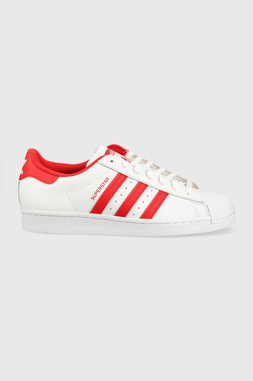 adidas Originals ghete de piele Superstar GZ3741 culoarea rosu  GZ3741-FTWHT/RED pe PRM