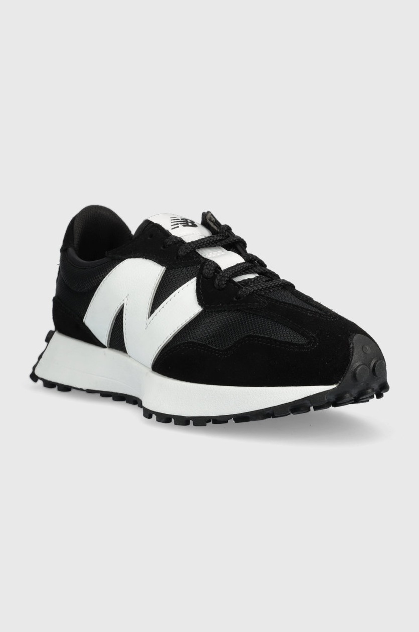 New Balance 327 Black White N Logo MS327CBW at PRM US