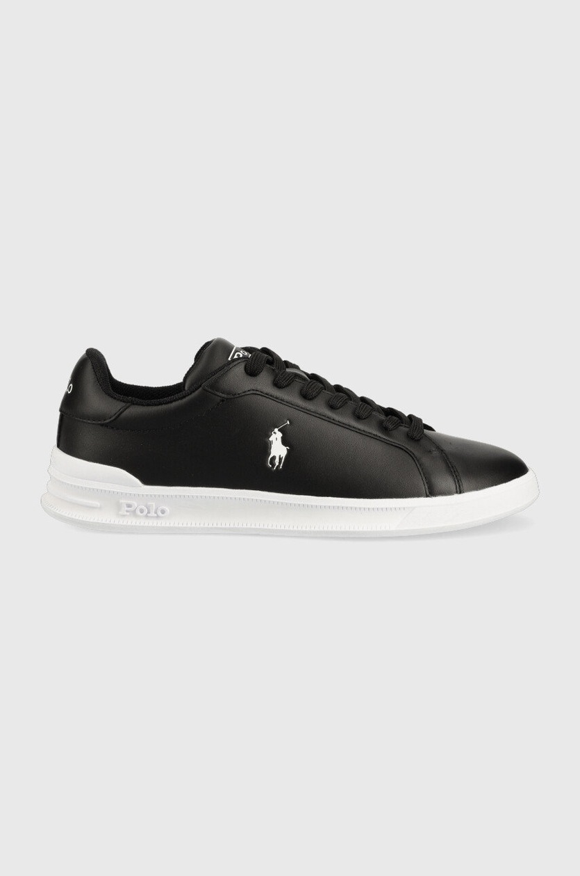 Шкіряні кросівки Polo Ralph Lauren Hrt Ct II колір чорний