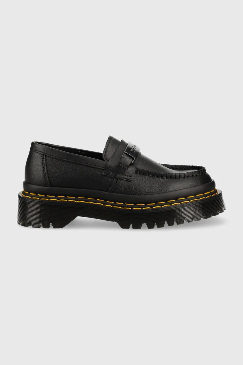 Penton Smooth Leather Loafers in Black