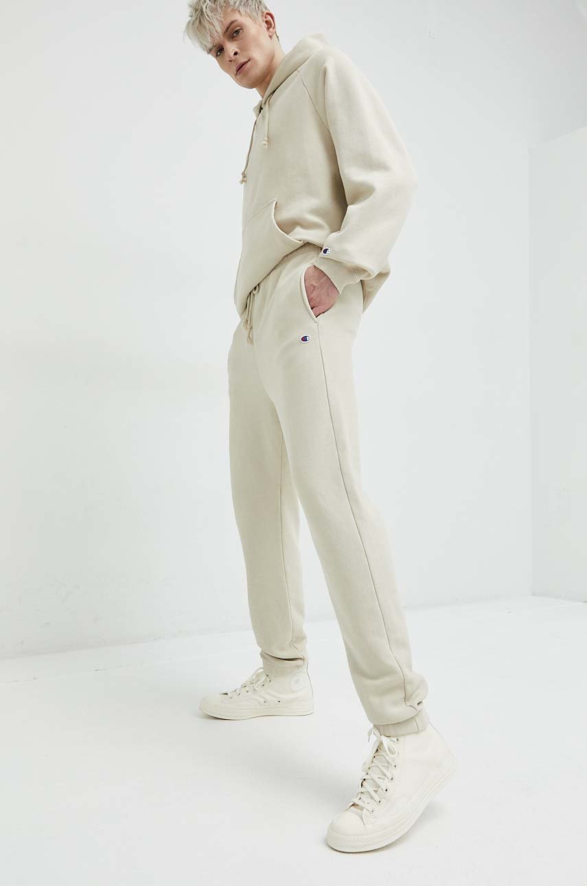 Champion cream sweatpants hot sale