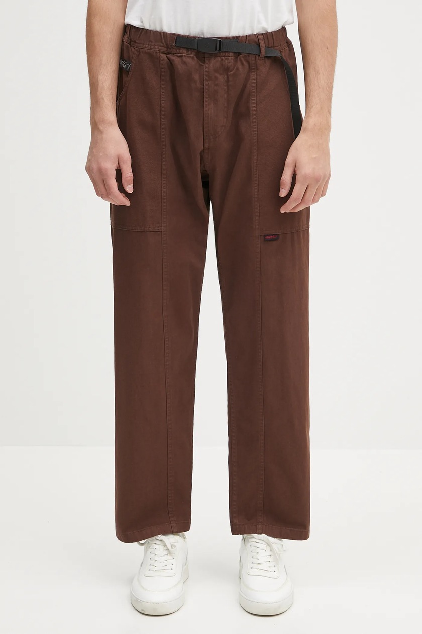 Visvim cotton trousers fluxus 01 ex wide brown color