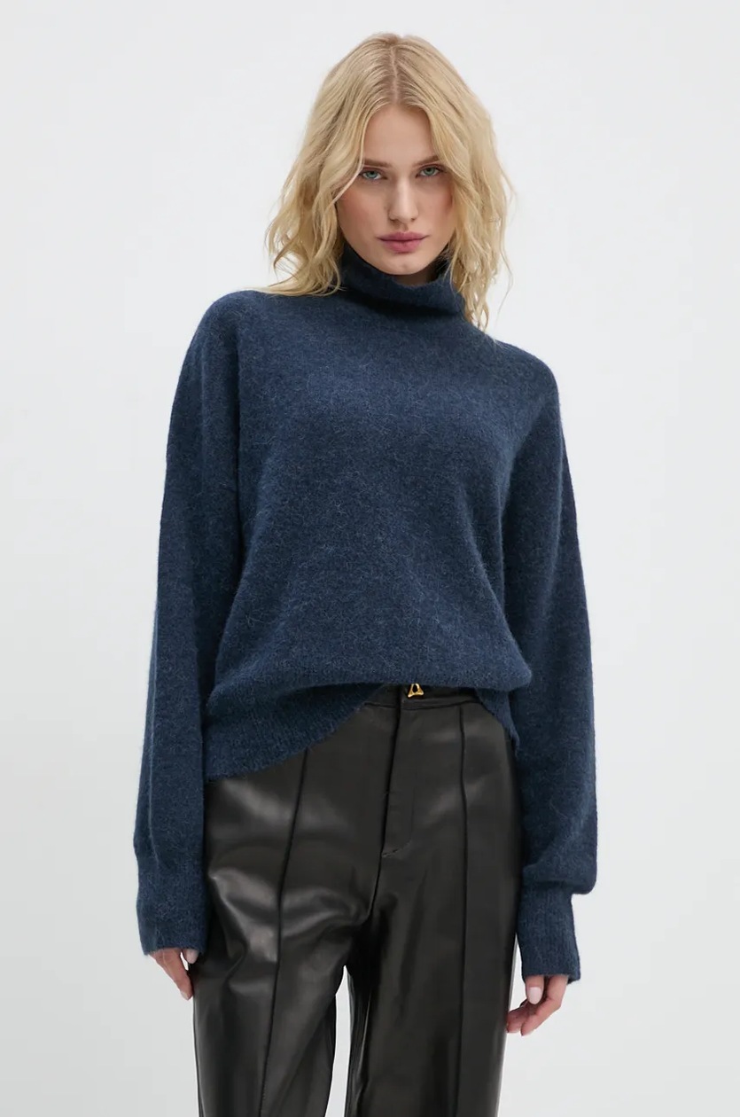 Navy blue wool jumper online