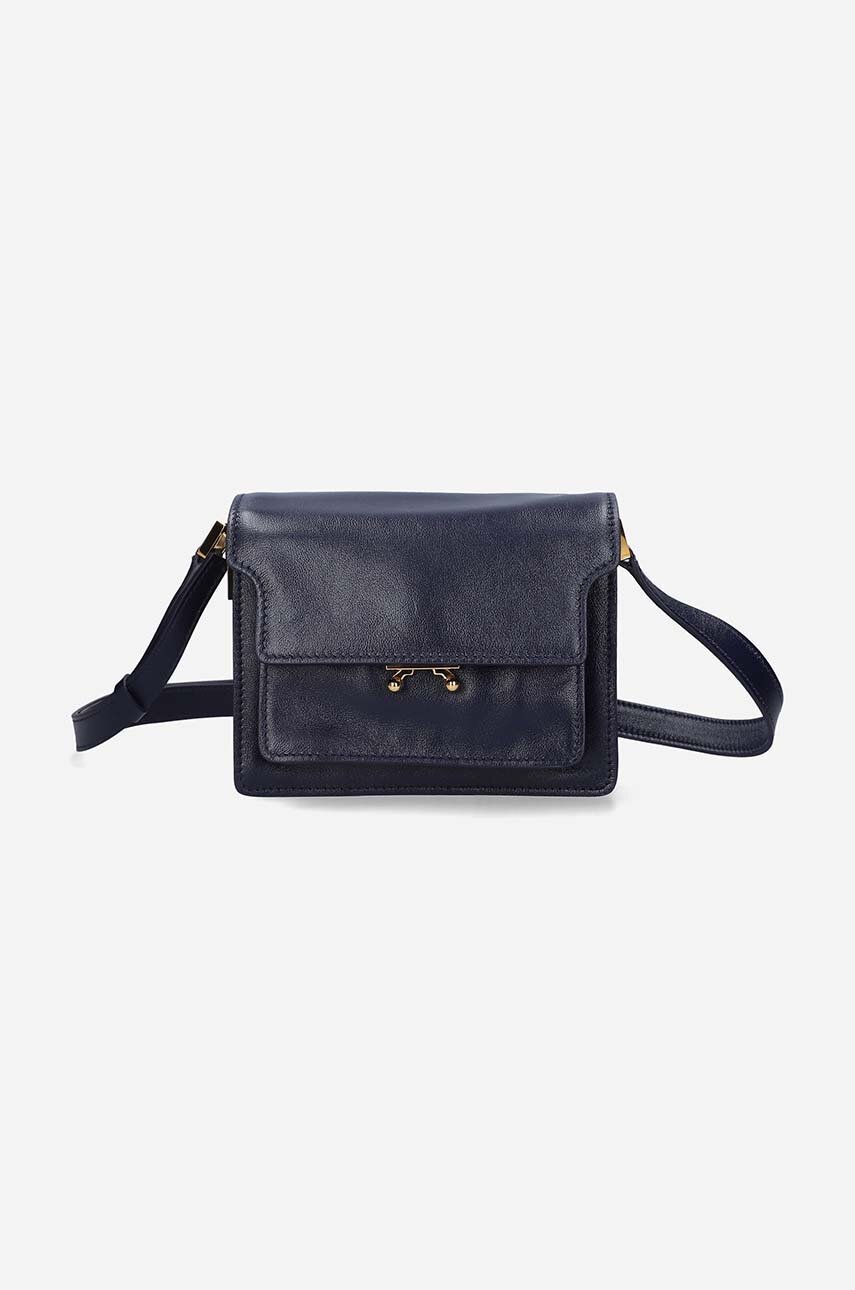 Marni Navy & Brown Mini Trunk Messenger Bag Marni