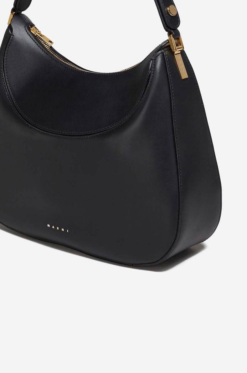 バッグ marni 00s archive Leather Ring Bag Marni leather handbag black color at PRM US