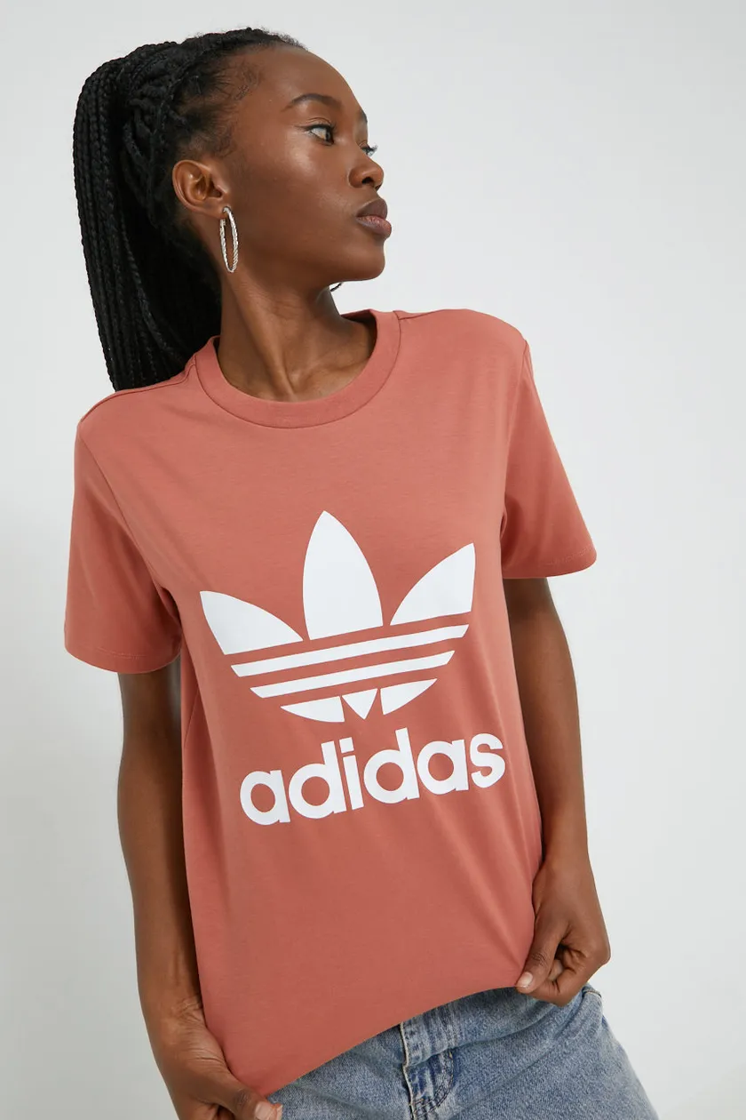 adidas Originals t-shirt women\'s orange color | buy on PRM