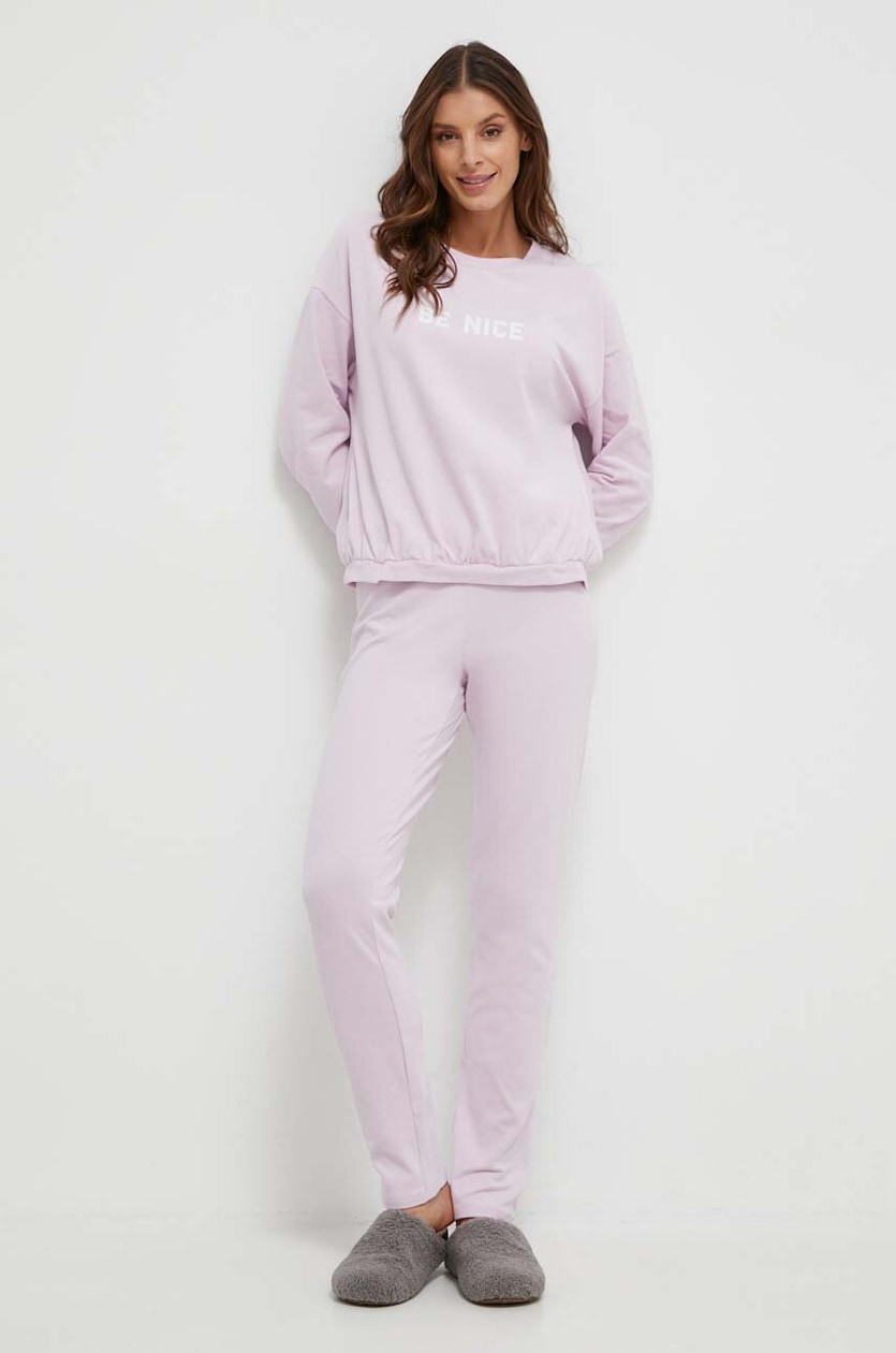 Pigiama Bambini United Colors Of Benetton - Cotone 100%, Maglia A Righe - Foto 7