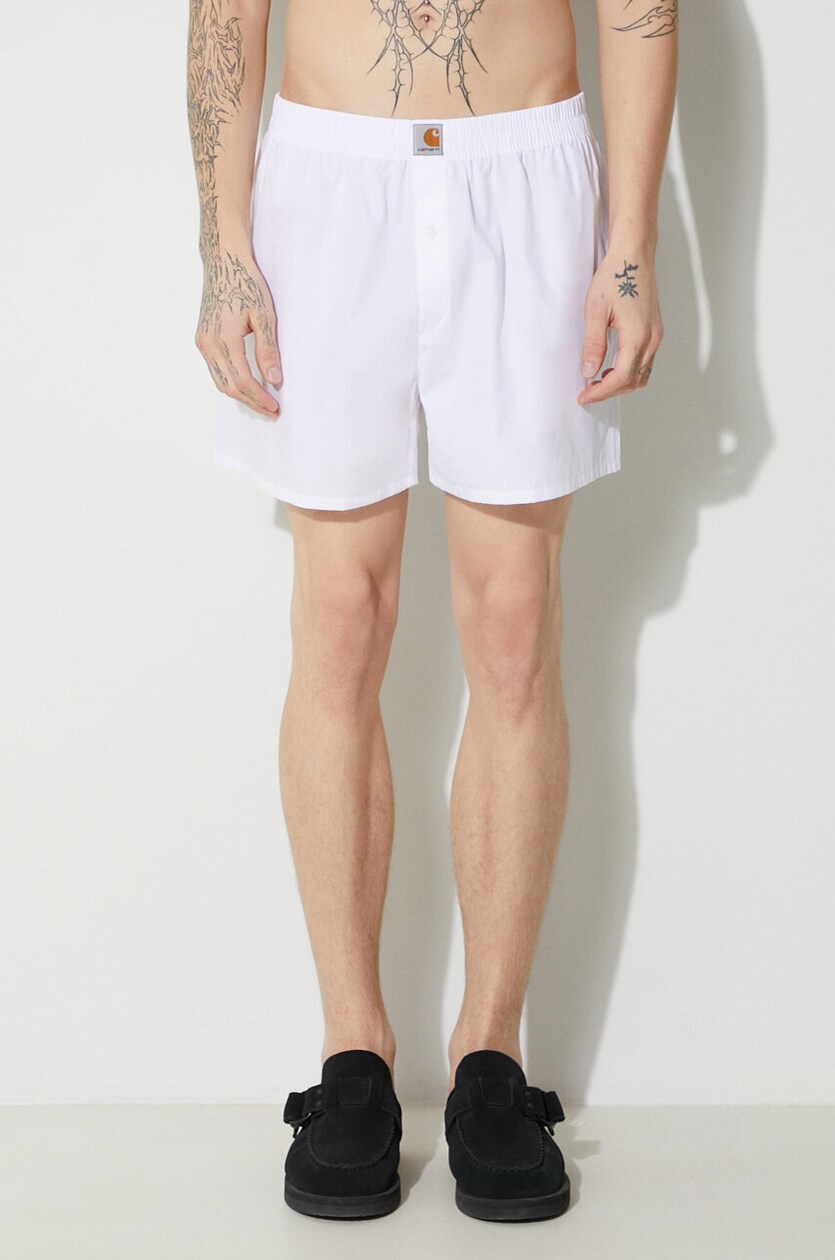 Men's Classic Boxer Shorts in White | Sunspel