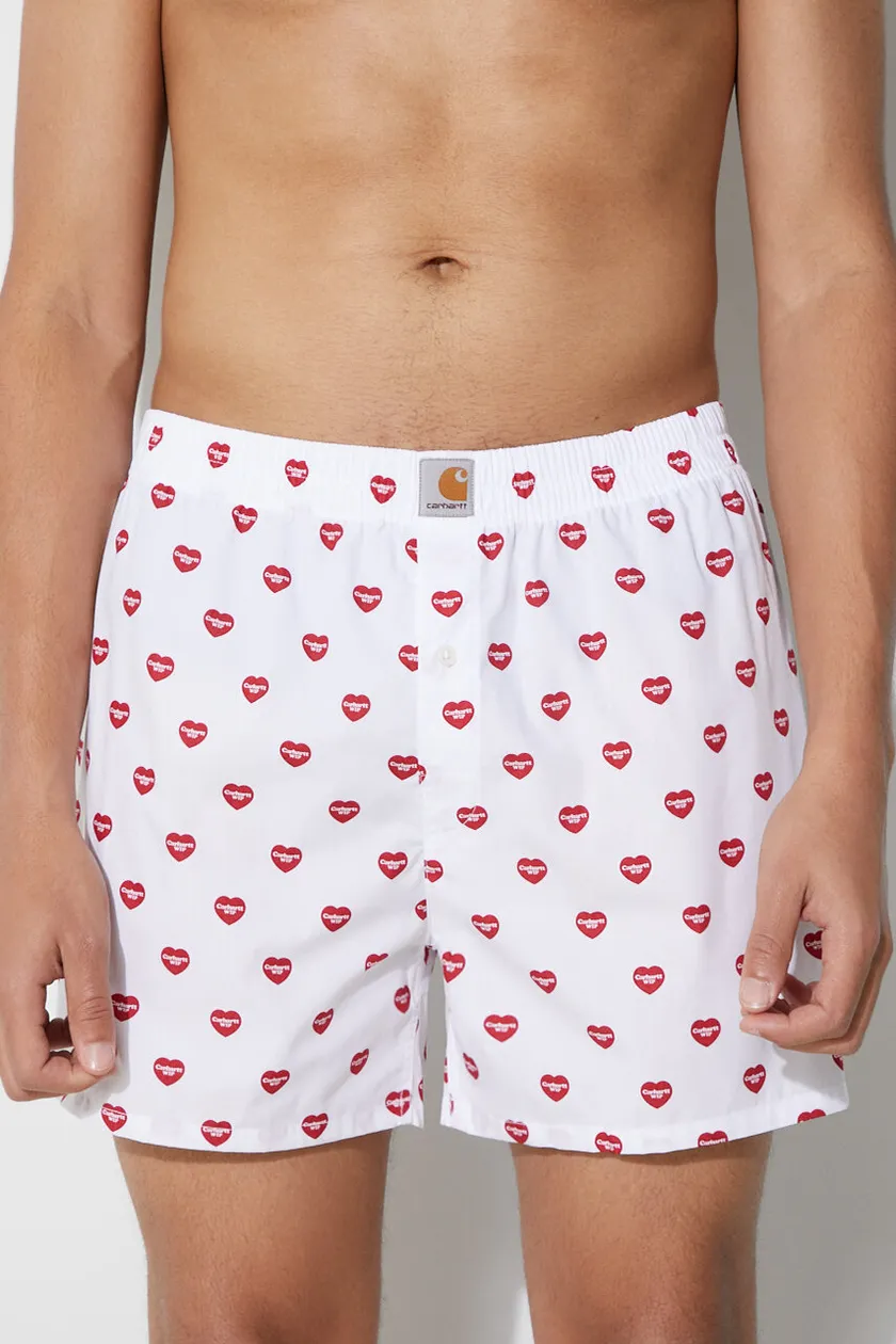 Carhartt WIP heart print boxers in white