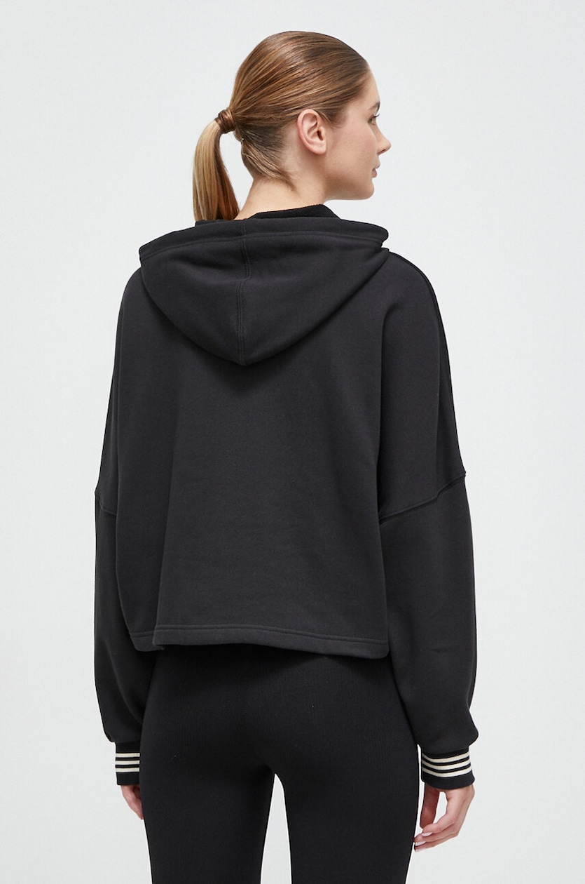 Хлопковая кофта adidas Originals женская цвет чёрный с