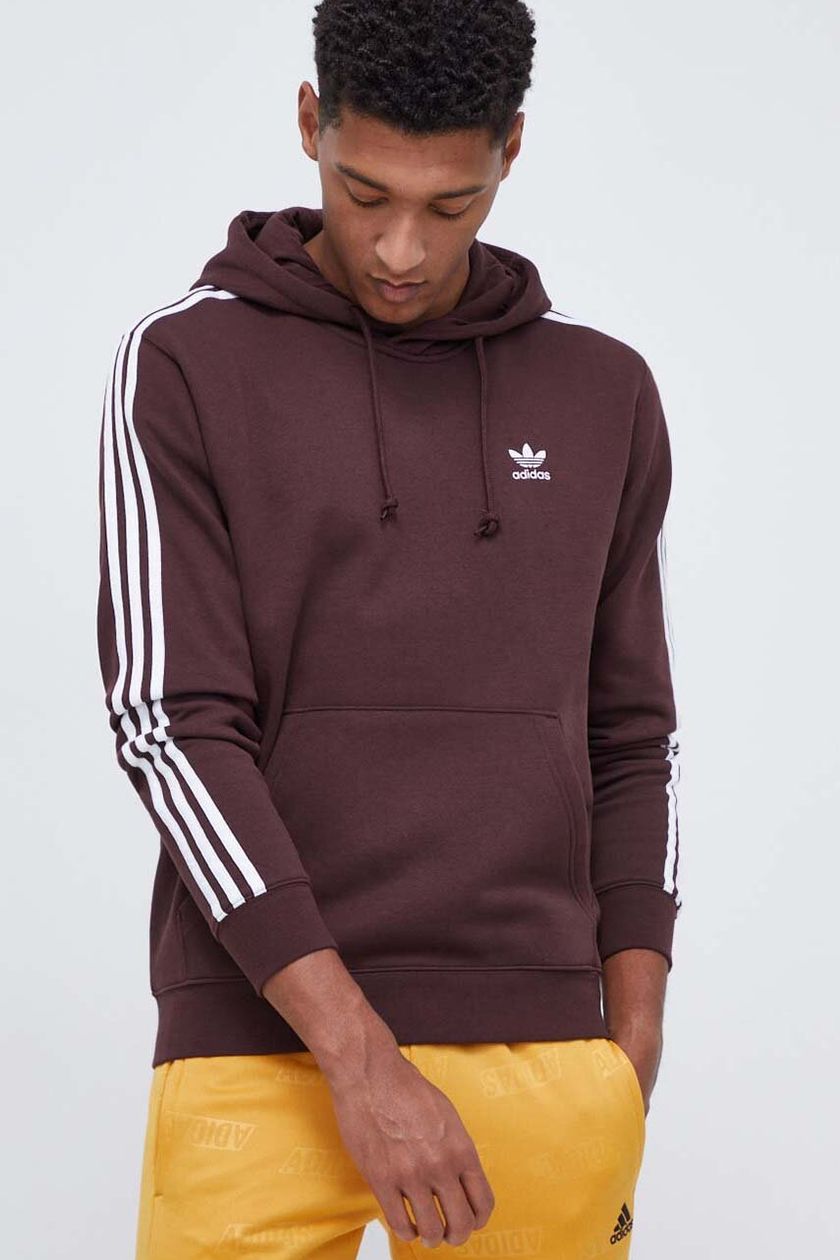 adidas Originals sweatshirt Adicolor Classics 3-Stripes men\'s brown color  II5768 | buy on PRM