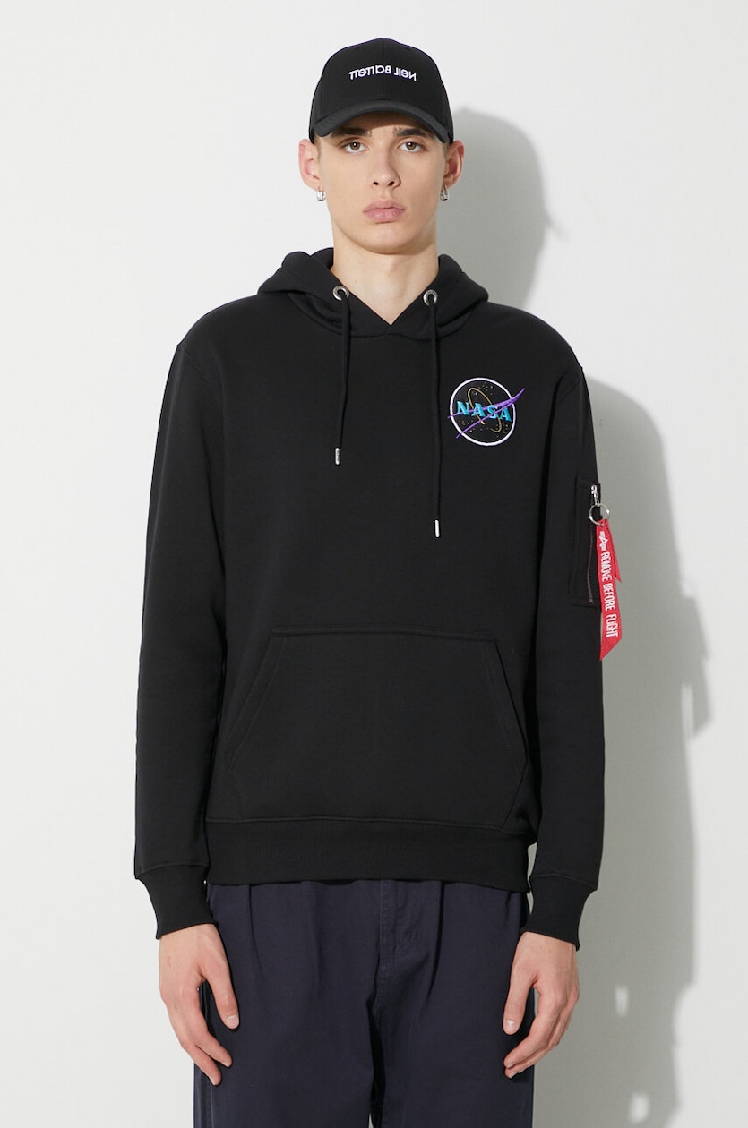 Alpha Industries sweatshirt men's black color at PRM US