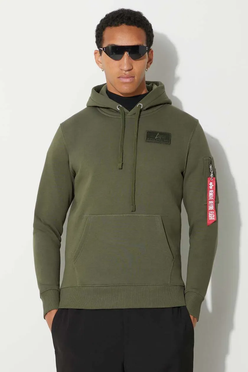 Alpha Industries sweatshirt Red Stripe Hoody men's green color 178314.257 |  buy on PRM