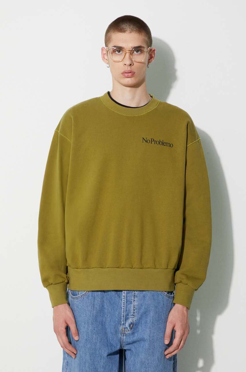 Reebok Classic cotton sweatshirt Natural Dye FT Hoodie HS9149 men s green color at PRM US