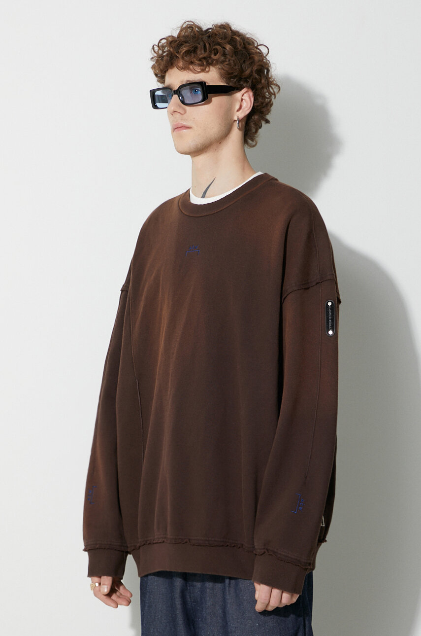Wood Wood cotton sweatshirt Arthur x Fila men s brown color at PRM US