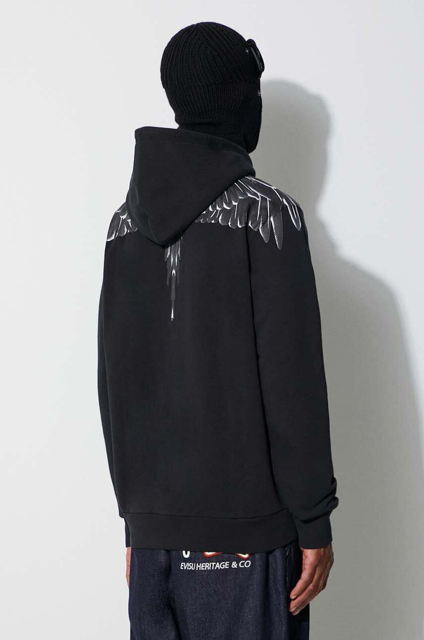 Marcelo Burlon cotton sweatshirt Icon Wings men's black