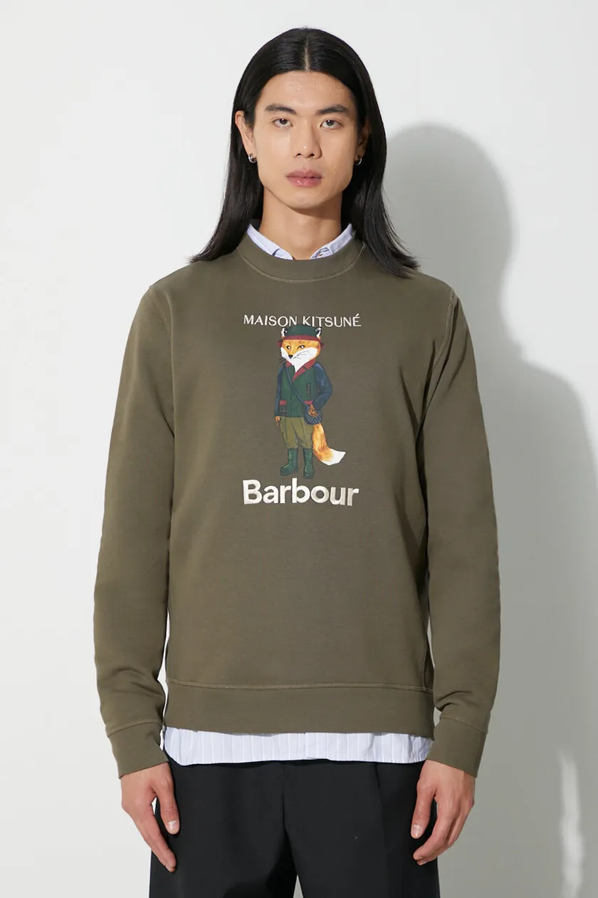 Barbour cotton sweatshirt Barbour x Maison Kitsune Beaufort Fox