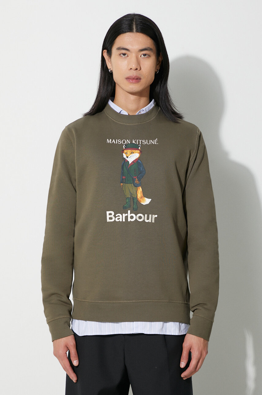 Barbour cotton sweatshirt Barbour x Maison Kitsune Beaufort Fox