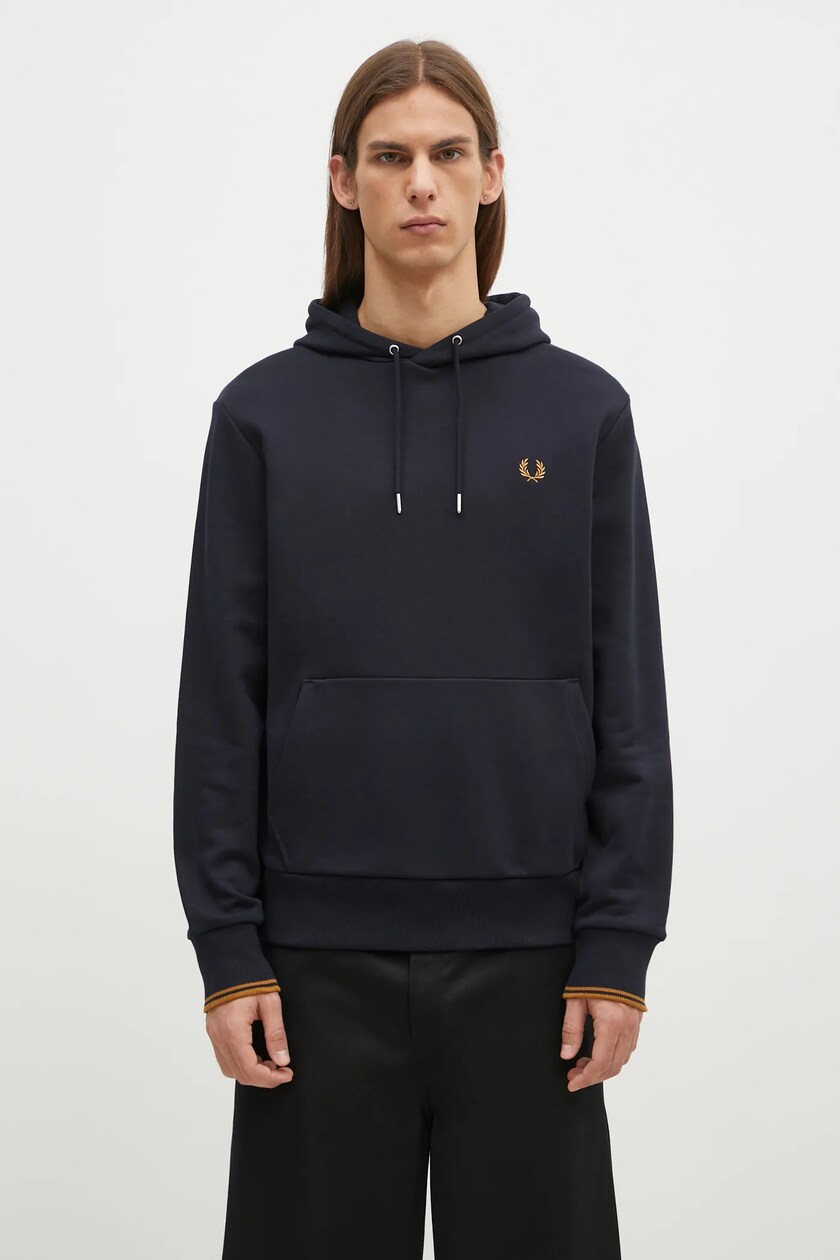 Hooded Zip Through Sweatshirt - Navy | Men's Sweatshirts