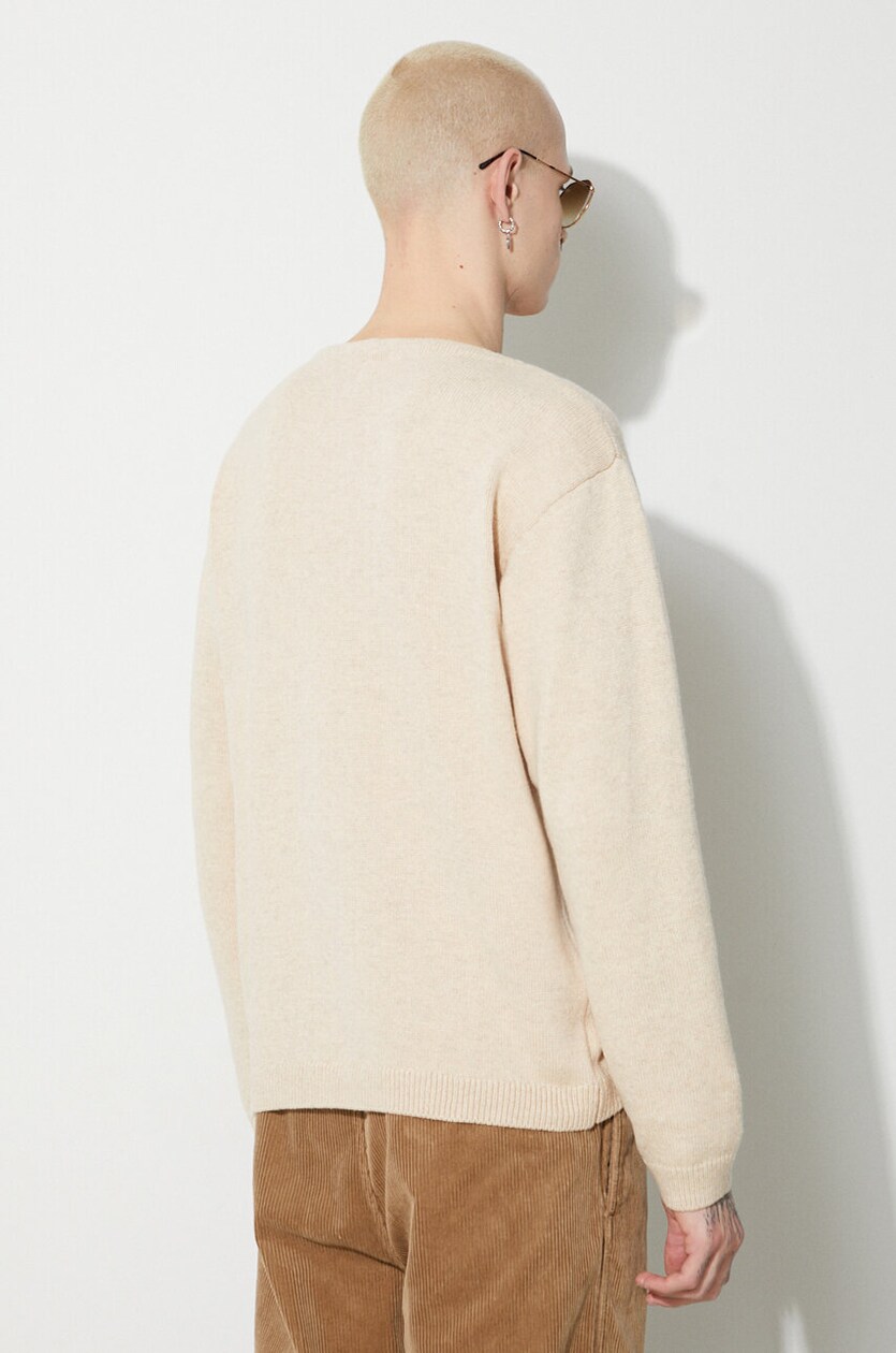 Human Made wool blend jumper Heart Knit Sweater men's beige Human Made wool blend jumper Heart Knit Sweater men's beige
