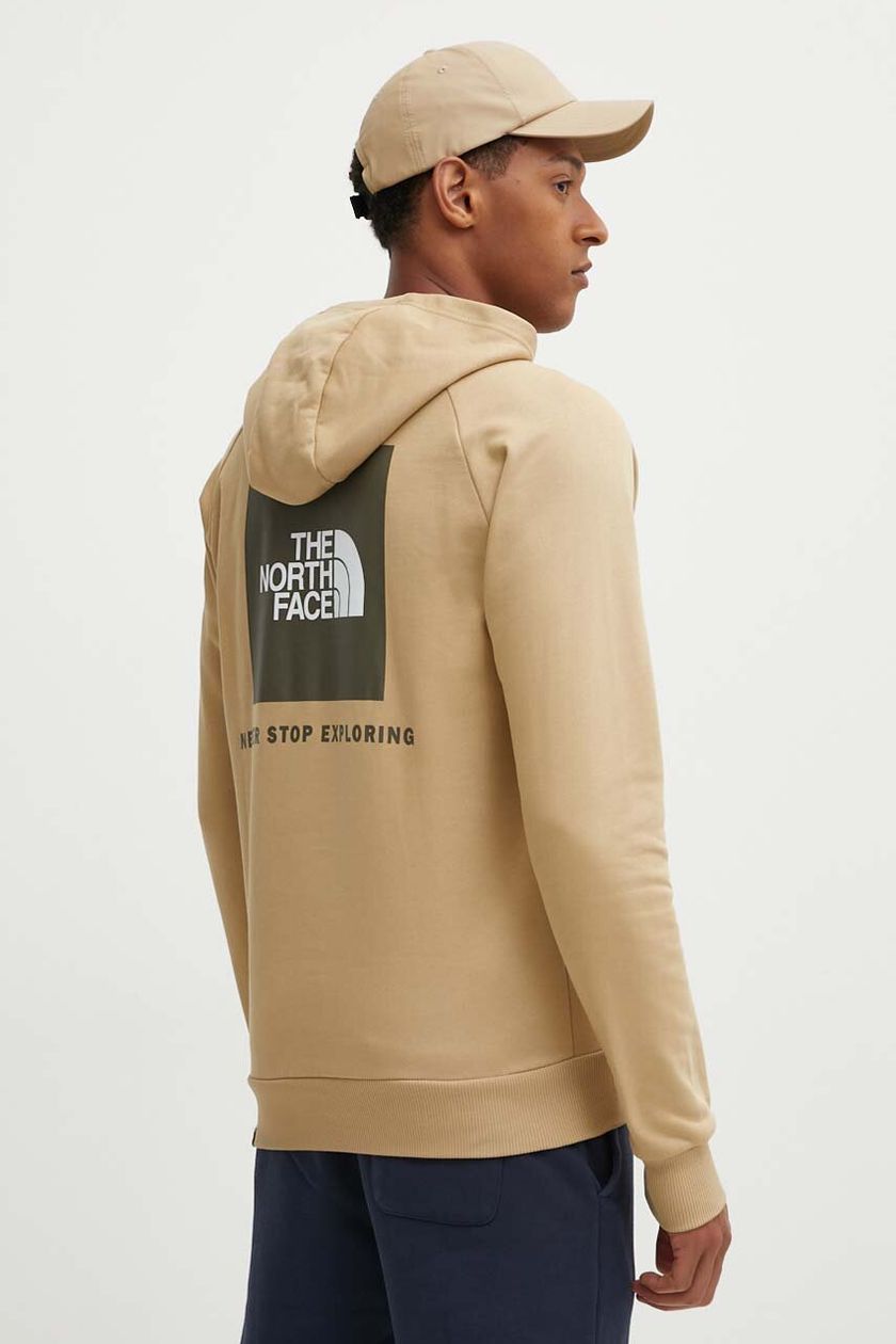 The north face red box explorer beige outlet mens hoodie