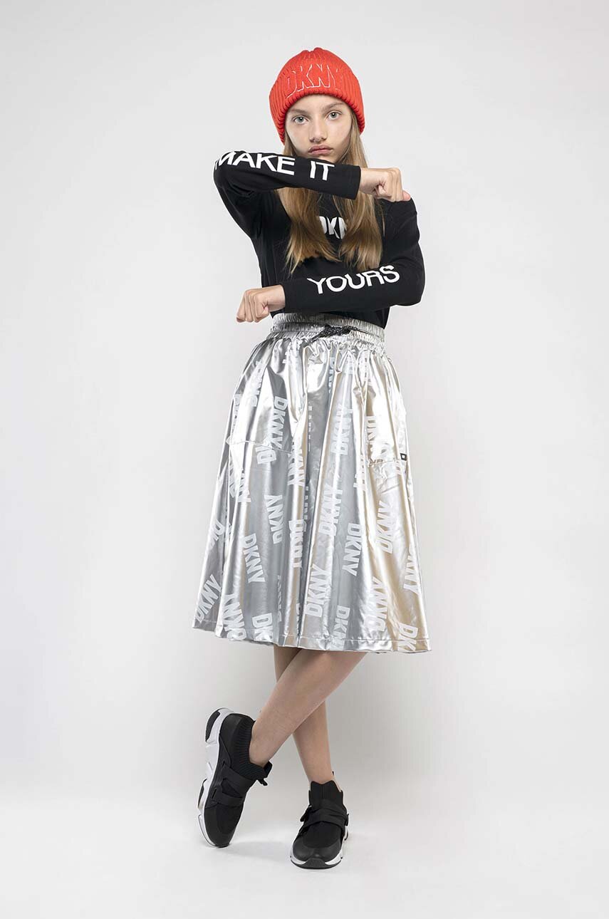 Dkny silver pleated clearance skirt