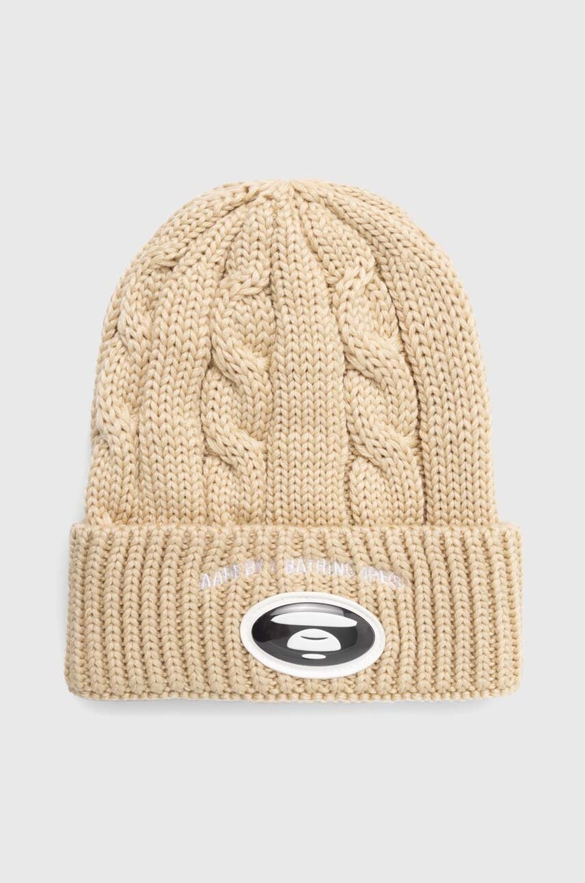 Шапка Butter Goods Wharfie Beanie колір бежевий з тонкого