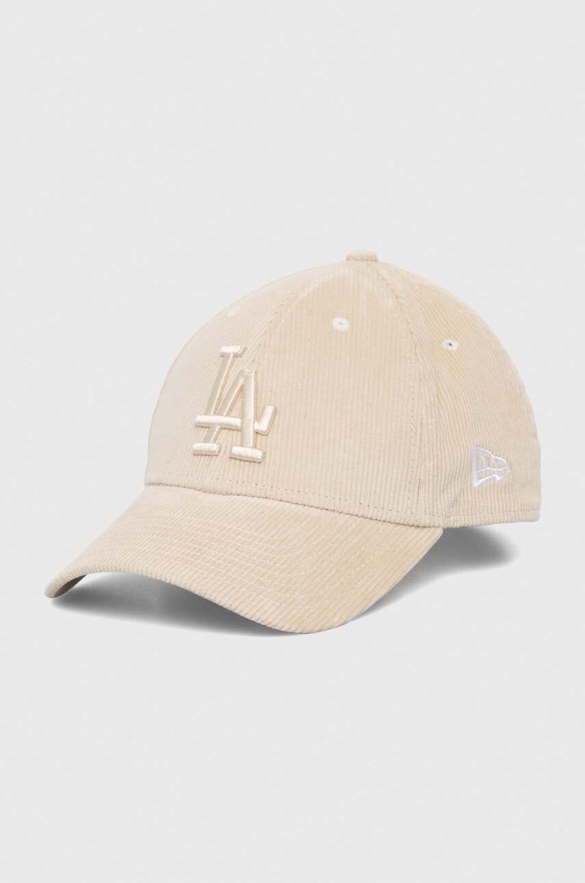 New Era corduroy hat beige color LOS ANGELES DODGERS at PRM US