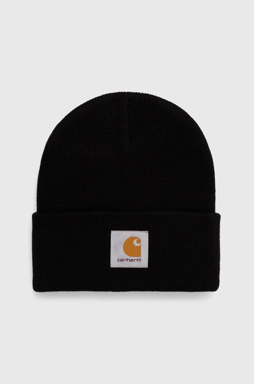 CARHARTT WIP HEART PATCH BEANIE (BLACK)-CLINK