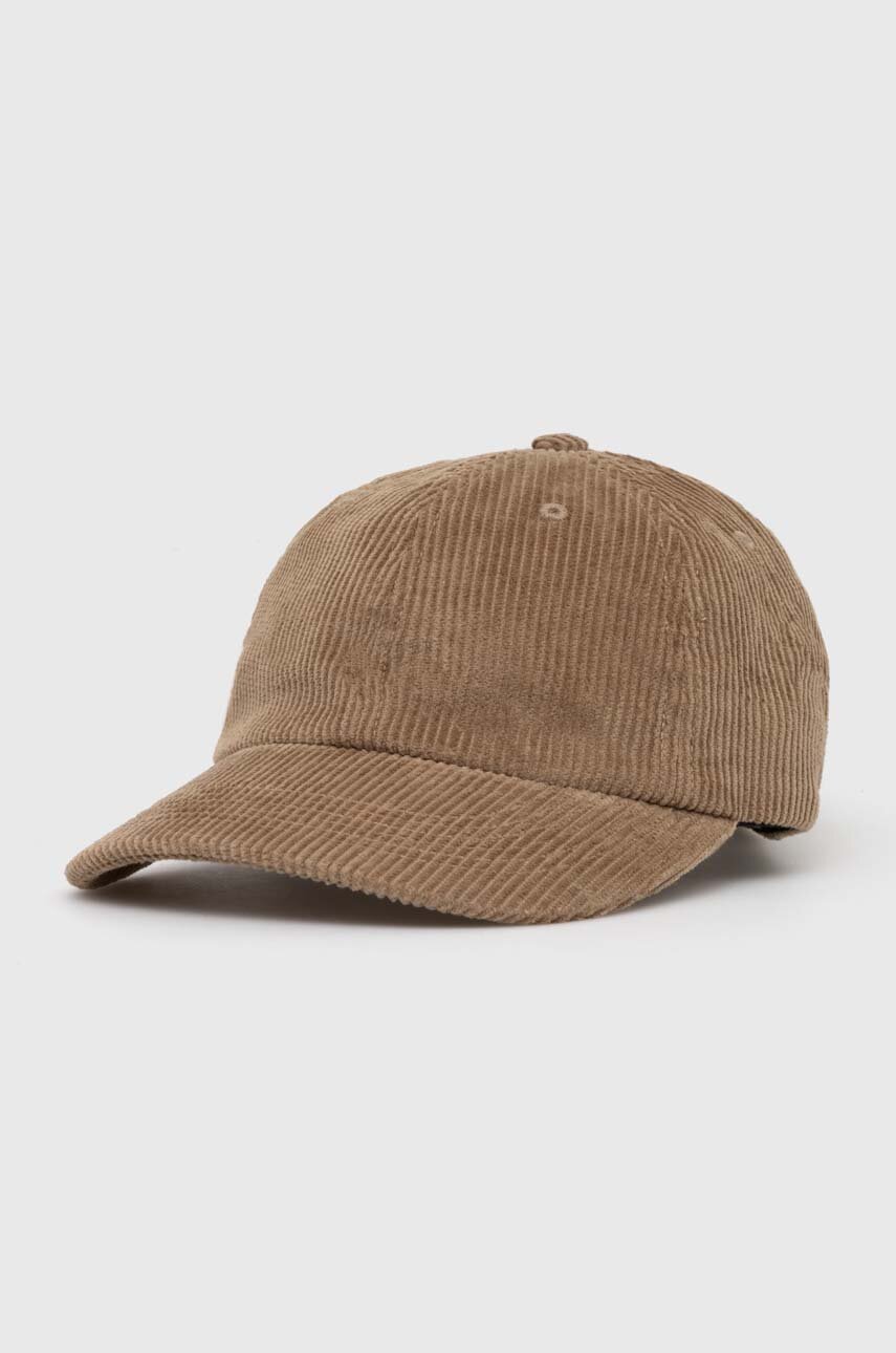 Norse Projects czapka z daszkiem sztruksowa Wide Wale Corduroy Sports Cap kolor beżowy gładka N80-0131-0966