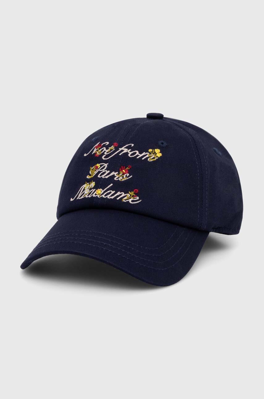 Drôle de Monsieur cotton baseball cap La Casquette Slogan ŕ Fleurs navy  blue color C-CP132-CO027-NY