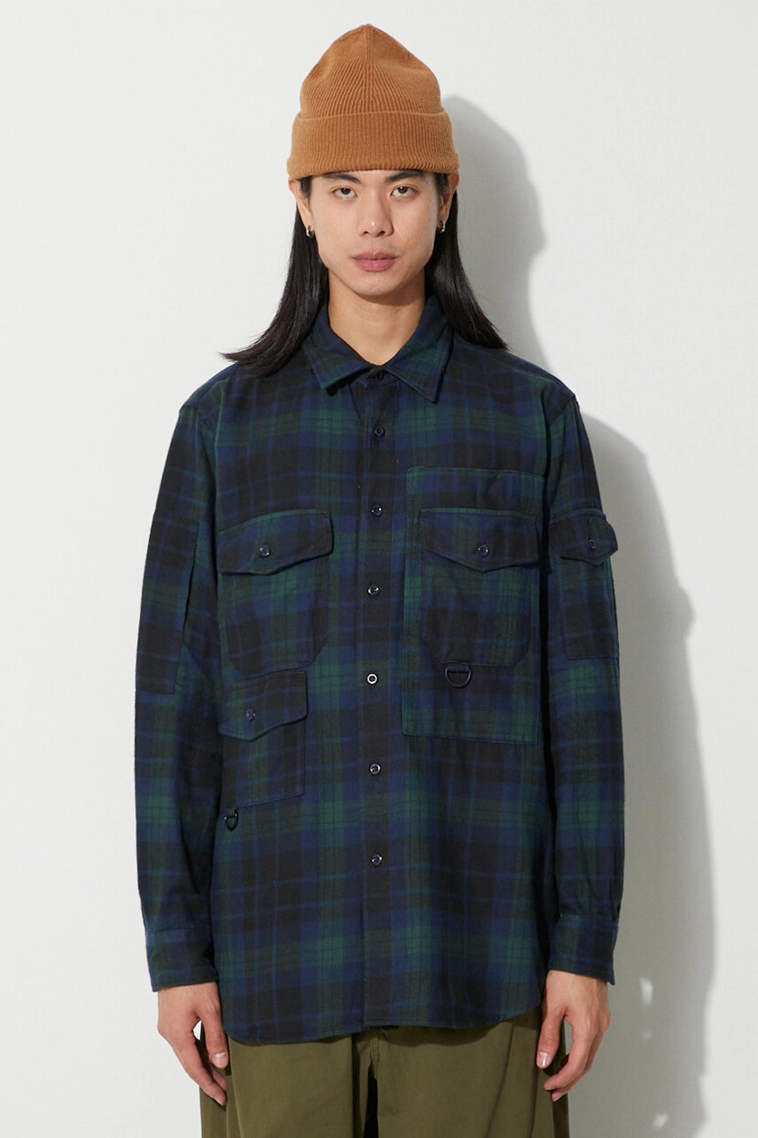 Engineered Garments cotton shirt Trail Shirt men's black color