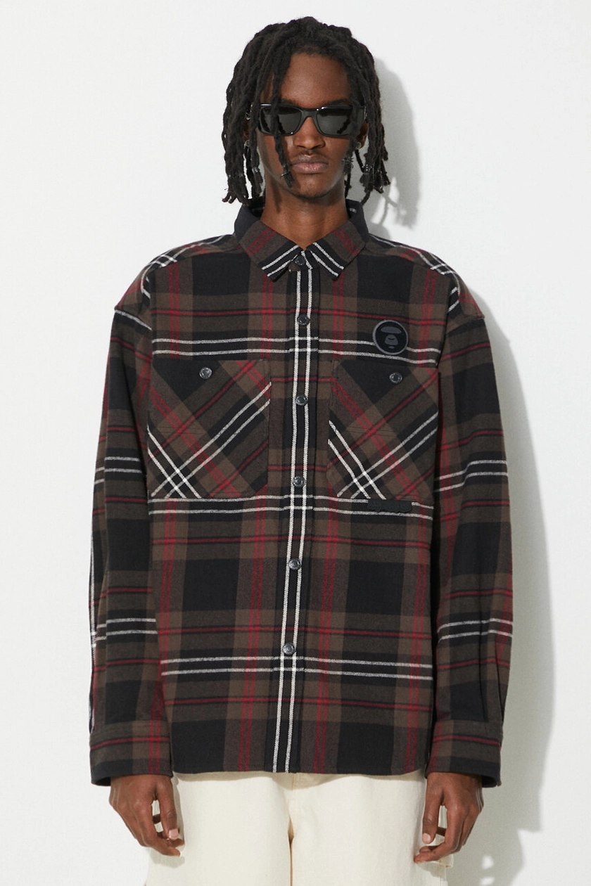 AAPE cotton shirt Long Sleeve Shirt Flannel