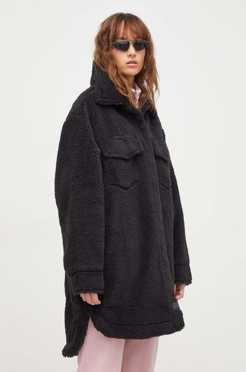 you38 UGG kurtka damska kolor czarny przejściowa oversize