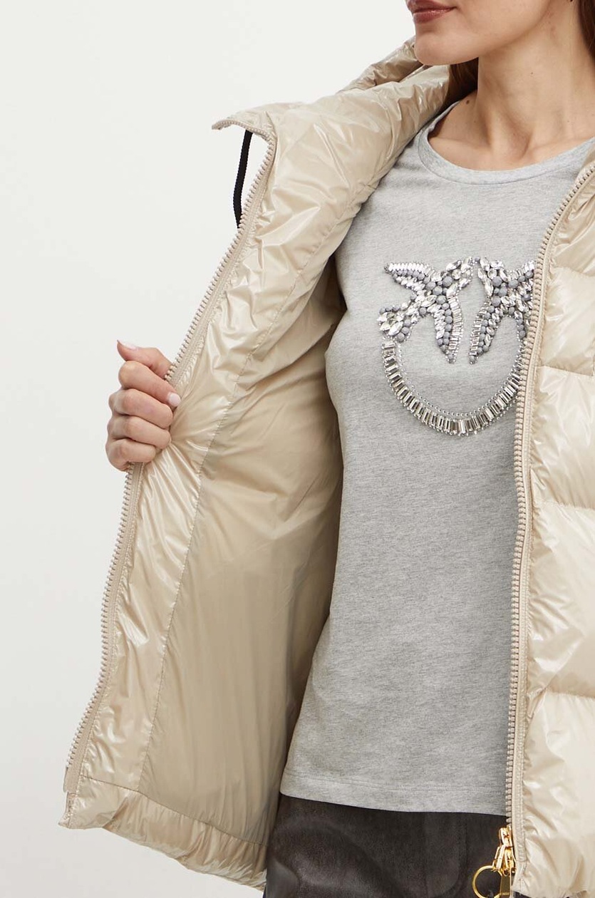 Pinko kurtka damska kolor beżowy zimowa | Answear.com