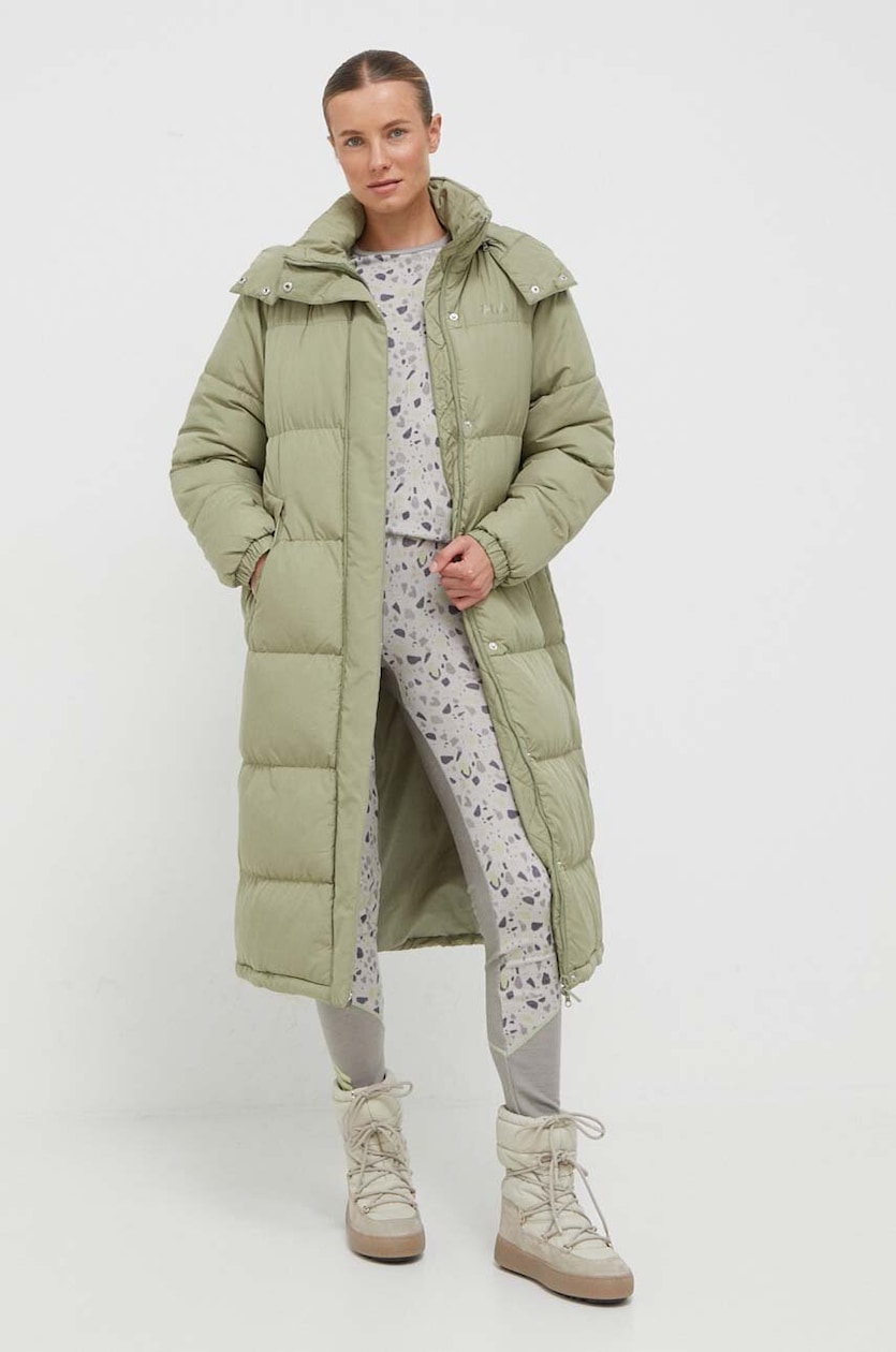 Fila kurtka damska kolor zielony zimowa - Main Image