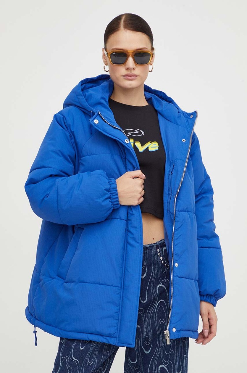 ジャケット Victoria Beckham SS25 (1225DJK006219A LIGHTAZUL) Victoria Beckham kurtka jeansowa kolor niebieski przejściowa