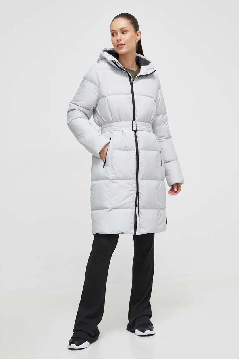 Пухова куртка Jack Wolfskin Kirschallee жіноча колір сірий зимова A60213 | ANSWEAR.ua Пухова куртка Jack Wolfskin Kirschallee жіноча колір сірий зимова A60213 | ANSWEAR.ua