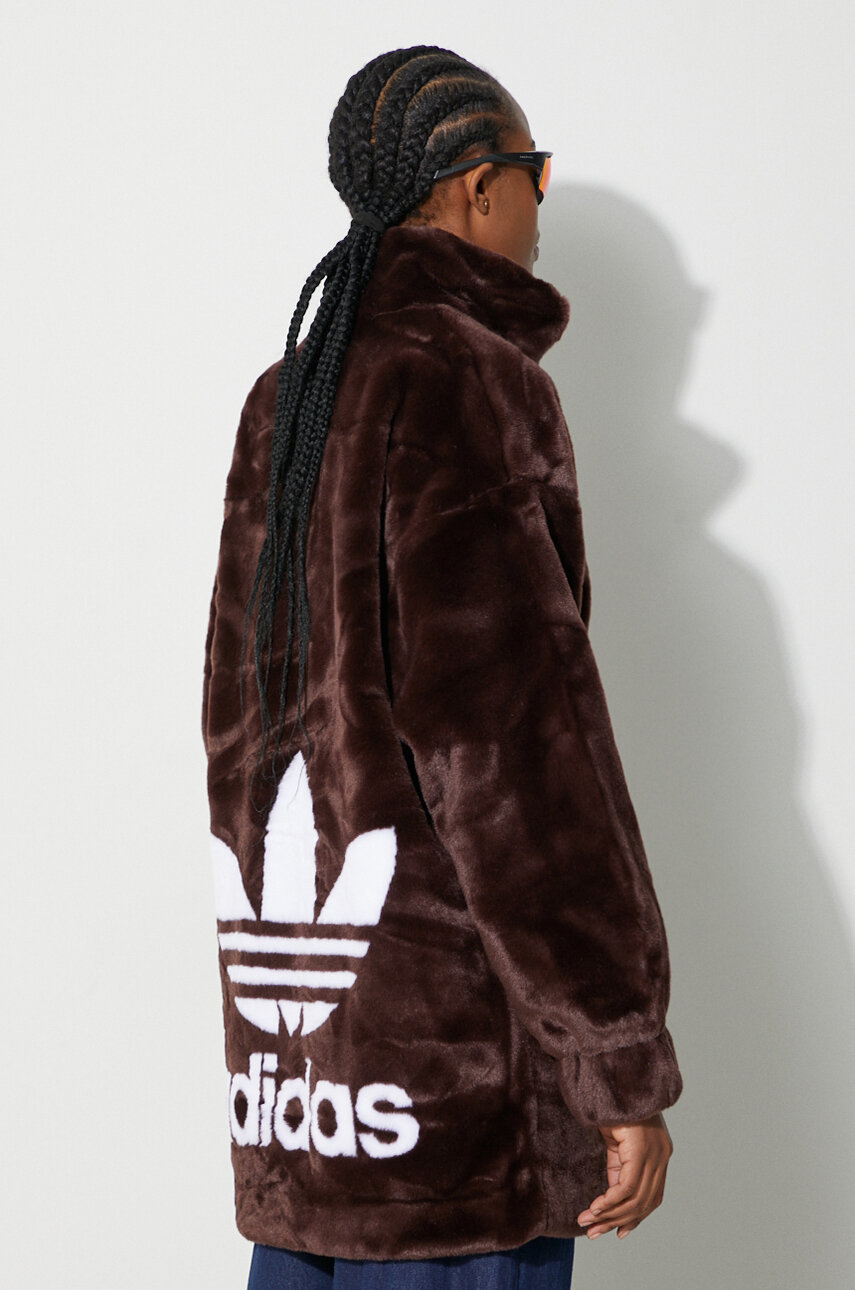 Adidas trefoil fur parka Clearance