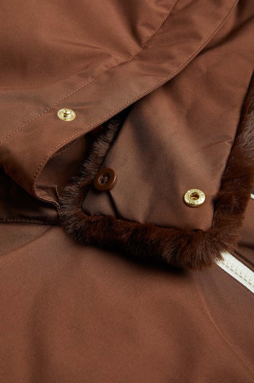 Mini Rodini kurtka dziecięca kolor brązowy | Answear.com