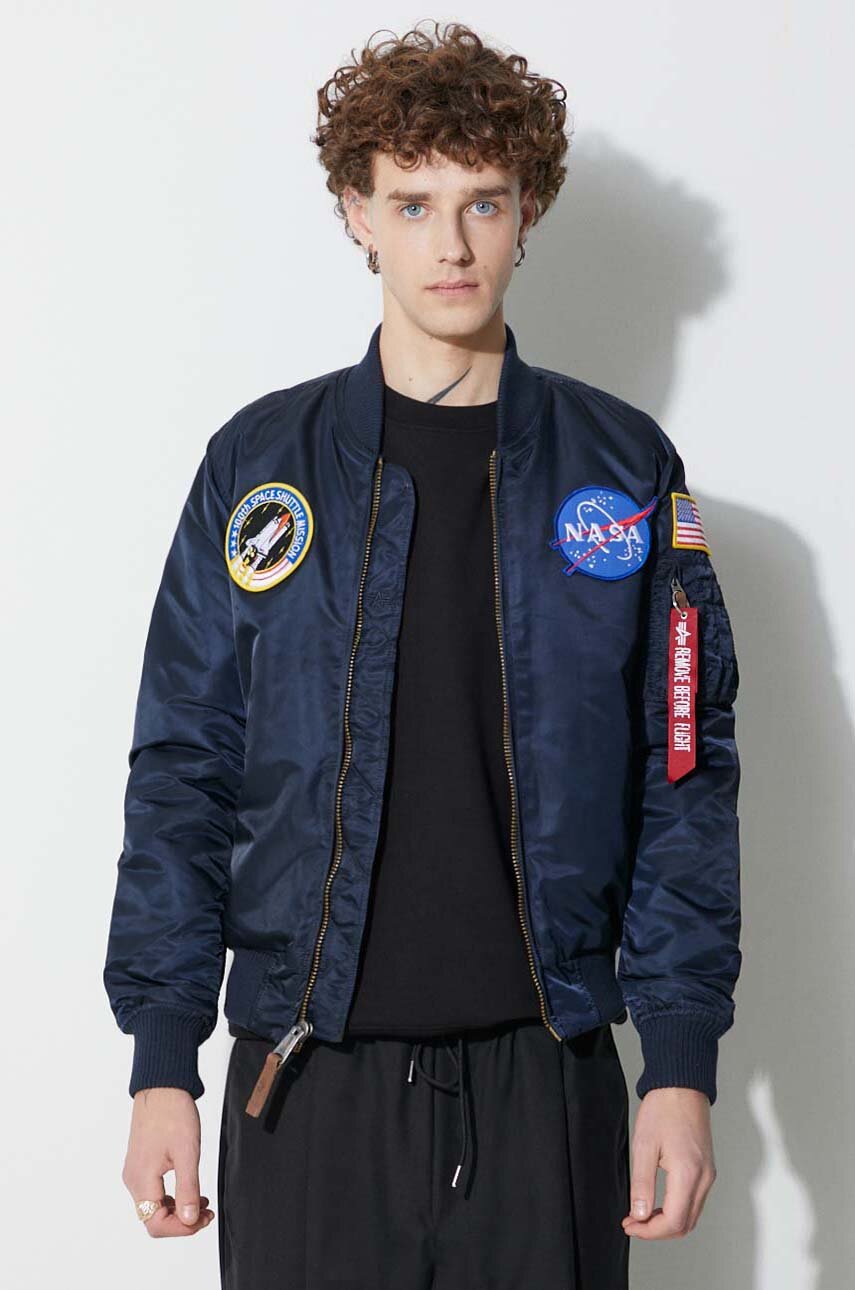 Alpha Industries bomber jacket MA-1 VF NASA men's navy blue col | buy on PRM