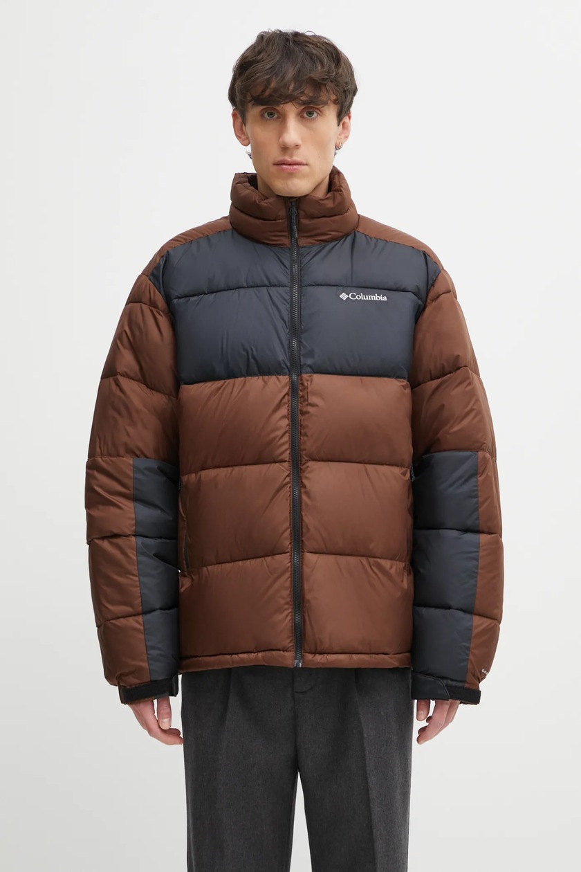 Columbia jacket Puffect Hooded Jacket men's brown color 2008413 at